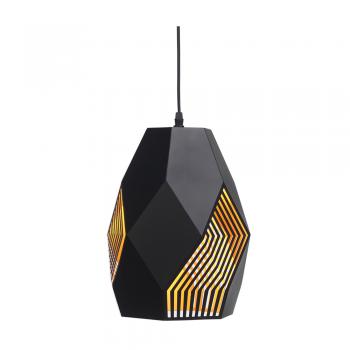 376LGBK Melfi Large Black Pendant