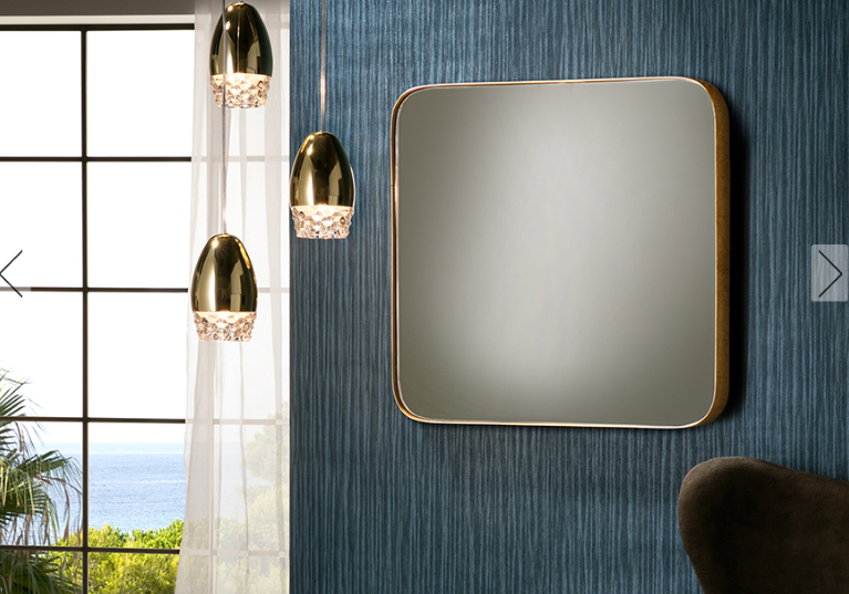 127011 Orio Square Mirror Golden